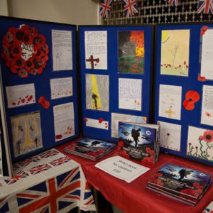 Display from local school children from St. Helen's School - Commemoration Evening - 10th November 2018.