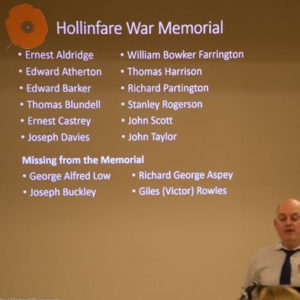 Local fallen heroes - 100yr Commemoration Evening - 10th November 2018.