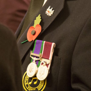 War medals proudly worn by Irlam Male Voice Choir member - 100yr Commemration Evening - 10th November 2018.