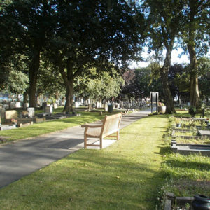 Another new bench is installed providing further seating for visitors.