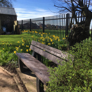 Another new bench is installed - sponsored by a local resident in memory of her husband.