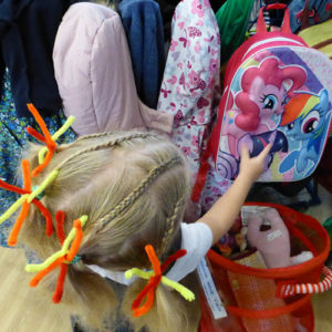 Child-height equipment to encourage the development of their personal skills.