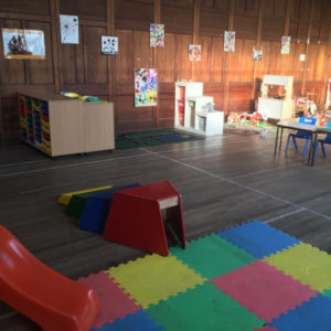 Large indoor play space allowing freedom to move and independant choices.