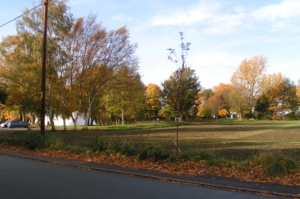 Autumn scene looking across farmland in Hollins Green