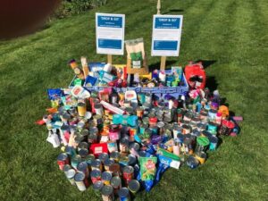 Rixton-with-Glazebrook 'Drop and Go' donations for I&C Foodbank donations